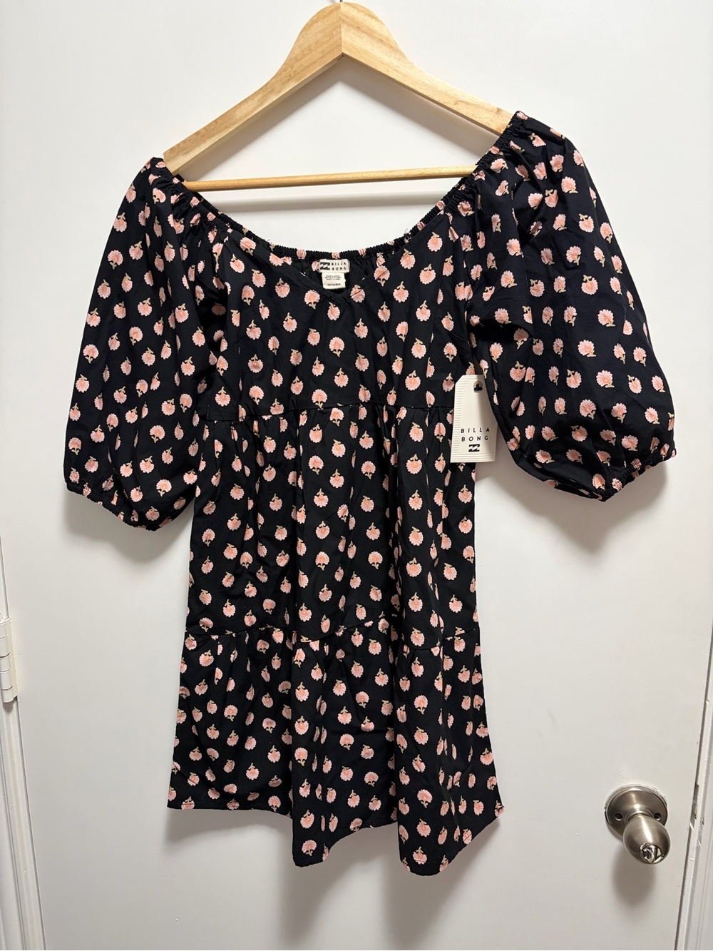 NWT Billabong Breezy Palms Cotton Babydoll Sundress 100% Cotton Size XS - Picture 2 of 8